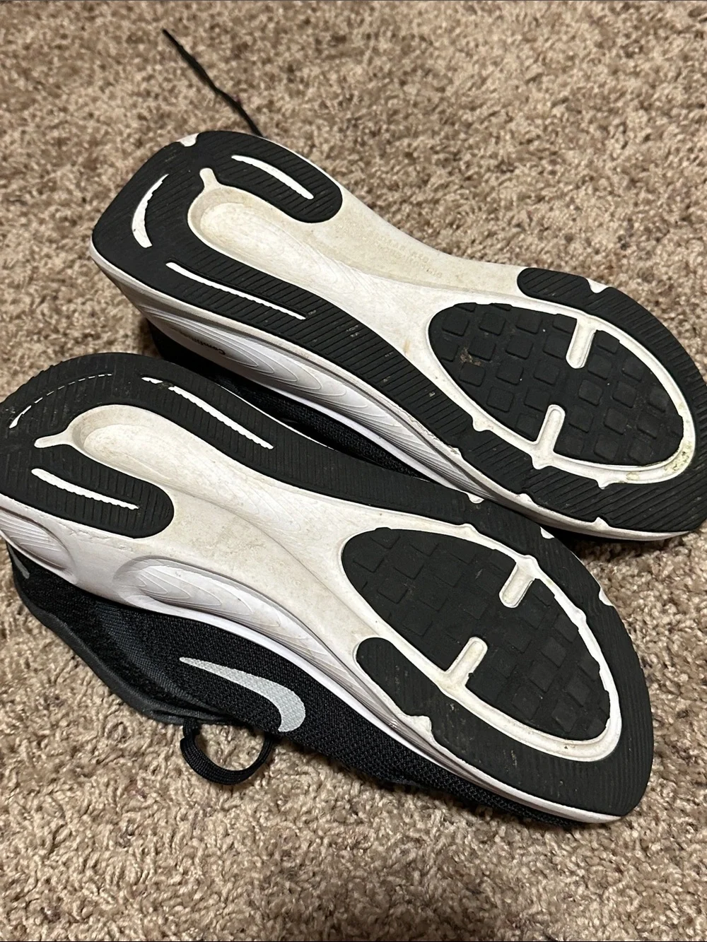 Nike Black and White Big Kid Running Sneakers